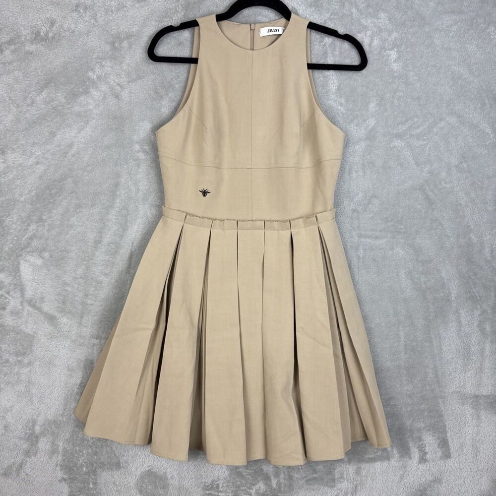 JILLYI Women's Dress Size Medium Pleated School Girl Sleeveless High Quality